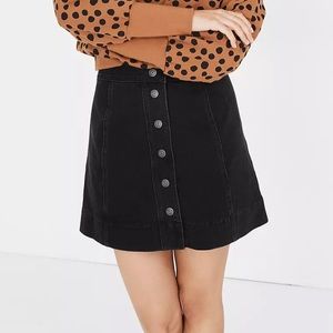 Madewell Womens snap Jean skirt